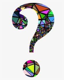 Low Poly Shattered Question Mark With Background Clip, HD Png Download, Free Download