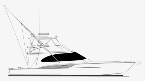 Hull - Sport Fishing Boat Drawing, HD Png Download, Free Download