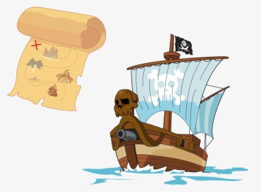 Treasure Island Piracy Treasure Map - Pirate Treasure Vector Png, Transparent Png, Free Download