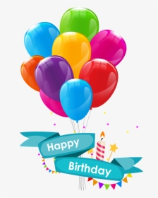 Colorful Balloons Transparent Background Png - Happy Birthday Balloon Png, Png Download, Free Download