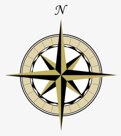 Vintage Compass Rose Transparent Background , Transparent - Clipart Compass Png, Png Download, Free Download