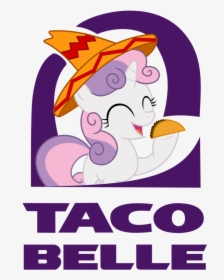 Taco Belle Taco Text Purple Vertebrate Violet Cartoon - Taco Bell Transparent Logo, HD Png Download, Free Download