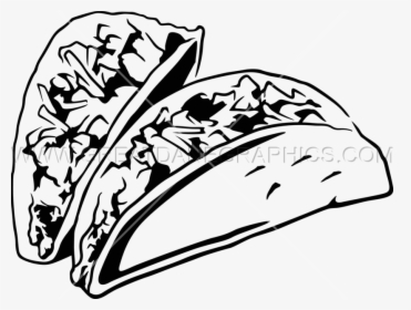 Transparent Taco Clipart Png - Black And White Taco, Png Download, Free Download