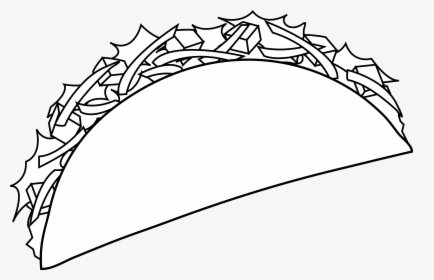 Taco 20clipart - Taco Black And White Clipart, HD Png Download, Free Download