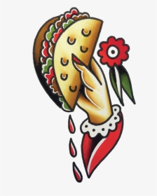 Taco Old School Tattoo, HD Png Download, Free Download