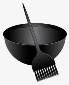 Hair Dye Brush And Mixing Bowl Png Clip Art Image, Transparent Png, Free Download