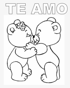 Lindos Y Tiernos Dibujos Animados - Teddy Bears In Love Draw, HD Png Download, Free Download