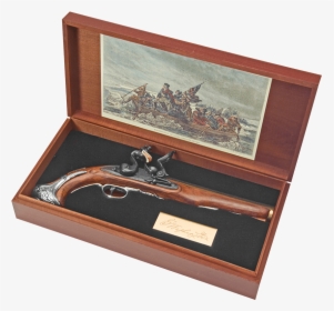 George Washington Pistol Boxed Set - George Washington Flintlock Pistol Replica, HD Png Download, Free Download