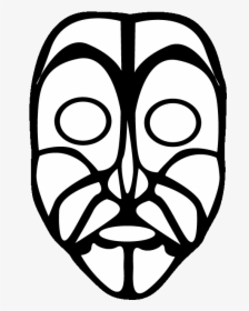 Eps 2 Mask Printable Coloring In Pages For Kids - African Mask Coloring Pages, HD Png Download, Free Download