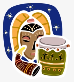 Vector Illustration Of African Djembe Skin-covered, HD Png Download, Free Download