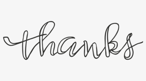 Thanks Script Word Art Png - Calligraphy, Transparent Png, Free Download