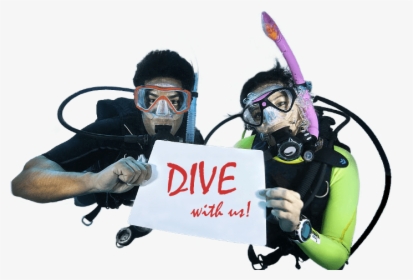 Scuba Diving - Scuba Diver Holding Sign, HD Png Download, Free Download