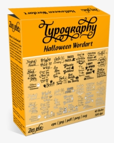 Zen Plr Typography Halloween Wordart Product Cover - Box, HD Png Download, Free Download