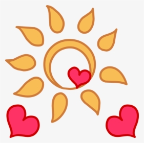 Sun And Hearts Cutie Mark Clipart , Png Download - Sun Heart Cutie Mark, Transparent Png, Free Download