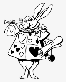 Rabbit, Alice In Wonderland, Character, Sketch, Artwork - Alice In Wonderland Clip Art, HD Png Download, Free Download