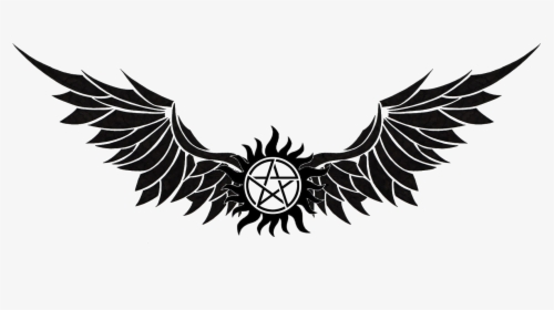 Supernatural Transparent Images - Supernatural Anti Possession Tattoo With Wings, HD Png Download, Free Download
