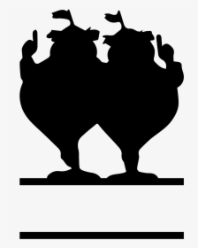 Transparent Alice In Wonderland Black And White Clipart - Tweedle Dee And Tweedle Dum Silhouette, HD Png Download, Free Download