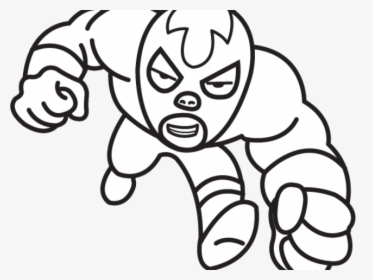 Transparent Wrestlers Clipart - Mucha Lucha Coloring Pages, HD Png Download, Free Download