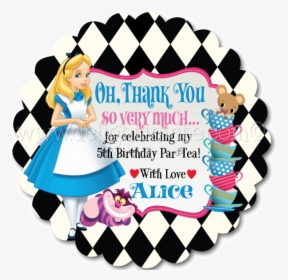 Cup Clipart Alice In Wonderland - Alice In Wonderland Favor Thank You Tags, HD Png Download, Free Download