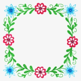 Download Ornamental Frames Flowers Png Clipart Floral - Frame Border Cartoon Flower, Transparent Png, Free Download