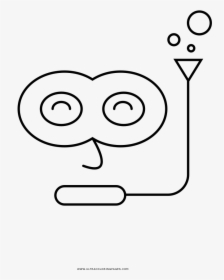 Snorkel Mask Coloring Page - Line Art, HD Png Download, Free Download