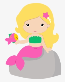 Cute Mermaid Clipart, HD Png Download, Free Download