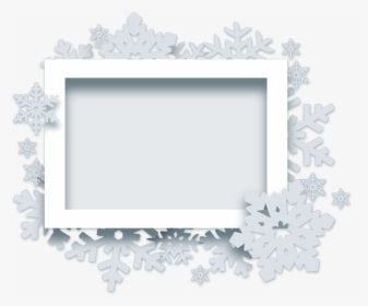 ❄ #christmas #frame #snowflakes #background #ornament - Illustration, HD Png Download, Free Download