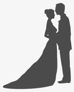 Wedding Invitation Bridegroom Clip Art - Bride And Groom Silhouette, HD Png Download, Free Download