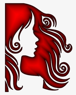 Red-haired Female - Silhouette Of Female Hair, HD Png Download, Free Download