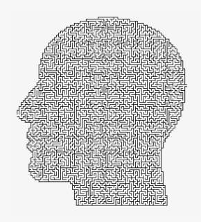 Download Maze Head Clipart Maze Coloring Book Clip - Labirinto Dificil Para Imprimir, HD Png Download, Free Download