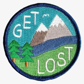 #getlost #wonderlust #patch #embroidery #travel #aesthetic - Emblem, HD Png Download, Free Download