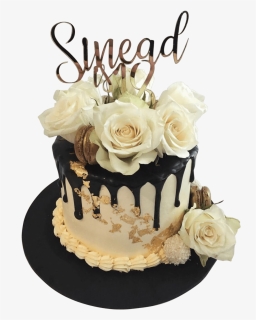 Cake Creations By Kate™ Specialitycakes White Floral - Cake With Gold Flakes, HD Png Download, Free Download