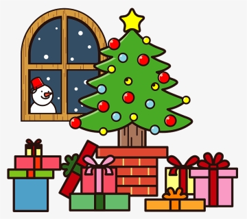 Christmas Tree Gifts Clipart - ツリー プレゼント クリスマス イラスト, HD Png Download, Free Download