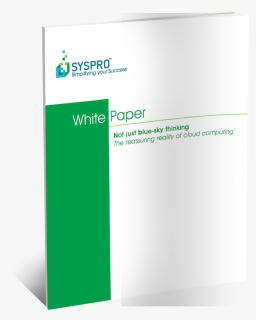 Syspro Cloud Computing White Paper - Paper, HD Png Download, Free Download