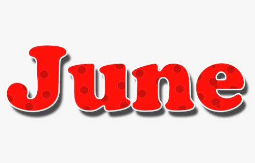 June Red Dots Name Design Png, Transparent Png, Free Download