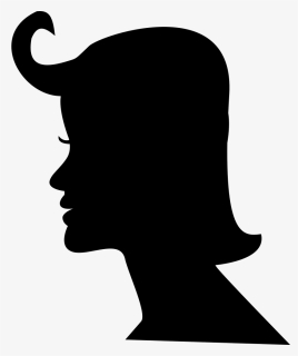 Female Short Hair - Woman Silhouette Png Transparent, Png Download, Free Download