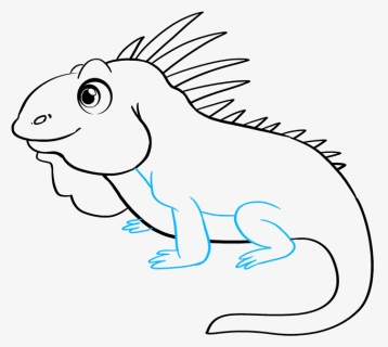 How To Draw Iguana - Line Art, HD Png Download, Free Download