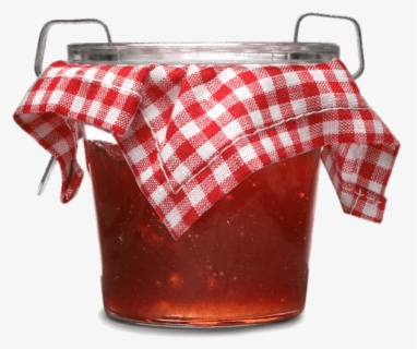 Jam Jar With Traditional Check Cover Clip Arts - Fruit Preserves, HD Png Download, Free Download