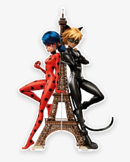 Centro De Mesa Torre Eiffel Ladybug - Paris Ladybug And Cat Noir, HD Png Download, Free Download
