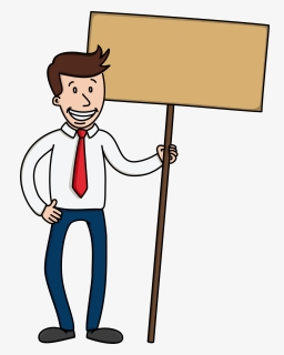 Transparent Blank Sign Png - Man Holding Paper Png, Png Download, Free Download