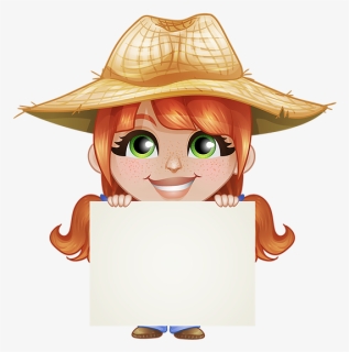 Cartoon Farm Girl Png, Transparent Png, Free Download