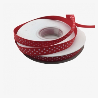 Ribbons [tag] Red And White Polka Dots Grosgrain 3/8″ - Polka Dot, HD Png Download, Free Download
