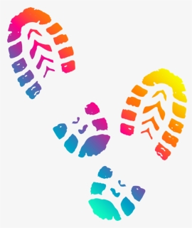 #mq #footsteps #footstep #rainbow #rainbows - Colorful Shoe Print Clipart, HD Png Download, Free Download