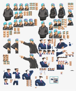 Click For Full Sized Image Phoenix Wright - Ace Attorney Apollo Justice Sprites, HD Png Download, Free Download