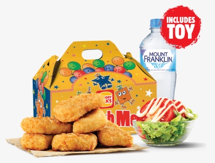 6 Nuggets Kids Pack - Hungry Jacks Kids Meal, HD Png Download, Free Download