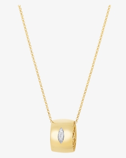 Wide Gold Pendant With Diamonds - Pendant, HD Png Download, Free Download