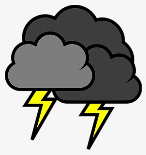 #lightning #stormy #weather #storms #clouds #blackclouds - Thundercloud Clipart, HD Png Download, Free Download