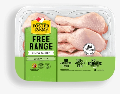 Free Range Chicken Drumsticks - Foster Farms Boneless Skinless Chicken Breast, HD Png Download, Free Download