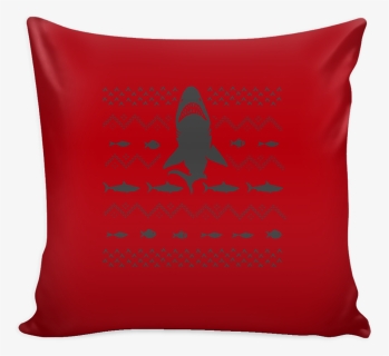 Great White Shark Jaws Funny Festive Ugly Christmas - Cushion, HD Png Download, Free Download
