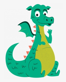 Large Size Of How To Draw A Dragon Flying And Breathing - Dragon Illustration For Kids, HD Png Download, Free Download